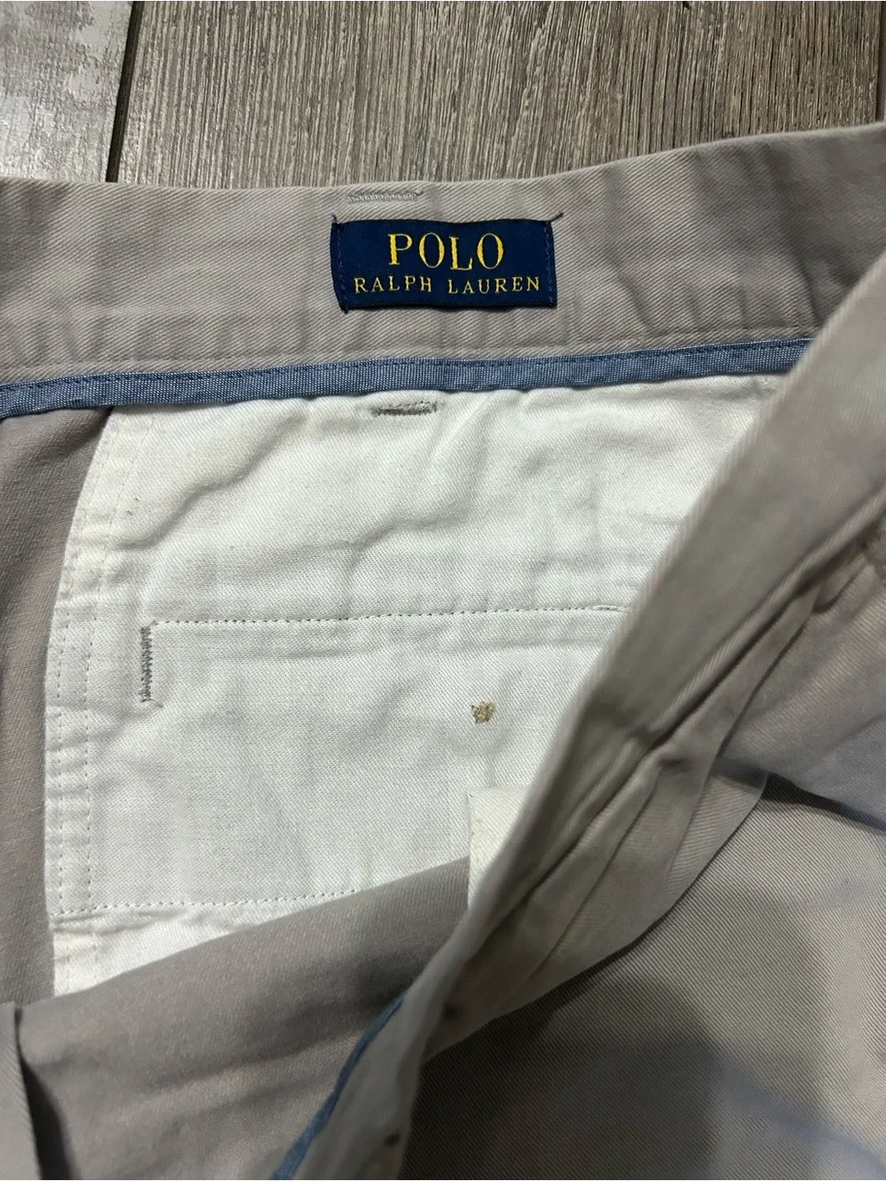 Polo by Ralph Lauren Men's Light Beige grey Chino Shorts classic 6”
